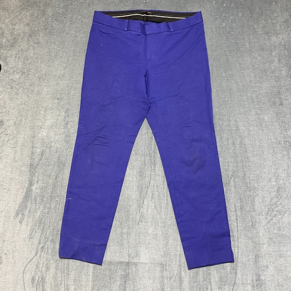Banana Republic Ankle Pants Womens 35W Blue Flat Front Comfort Classic Fit